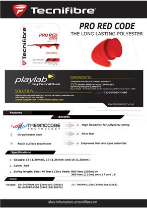 Tenis struna Tecnifibre Pro Redcode - kolut 200m