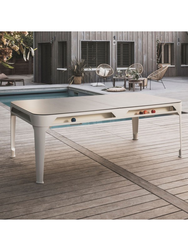 Cornilleau Hyphen biljard miza – bela z light grey podlogo