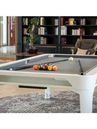 Cornilleau Hyphen biljard miza – bela z light grey podlogo